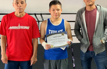 Teen's Boxing Student of the Month Patrick Martinez